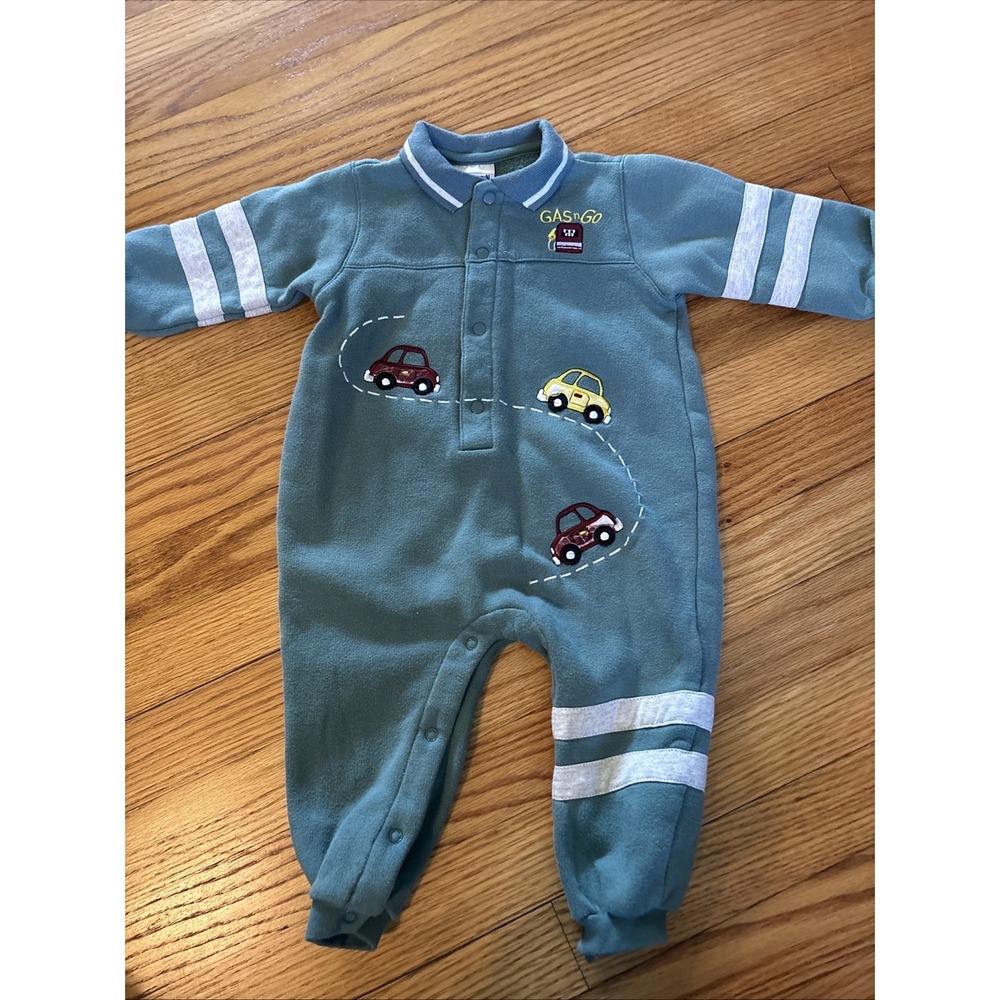 Vintage 90's Buster Brown Baby Romper Size 18 Months Gas‎ N Go Cars